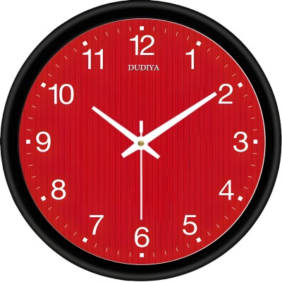 dudiya creation Analog 25 cm X 25 cm Wall Clock(Black, With Glass, Standard)