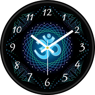 Fashion World Analog 25 cm X 25 cm Wall Clock(Black, With Glass, Standard)