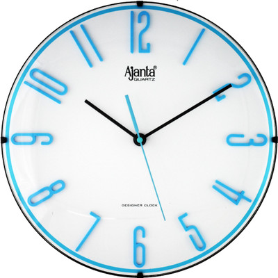 AJANTA Analog 30 cm X 30 cm Wall Clock(Blue, With Glass, Standard)
