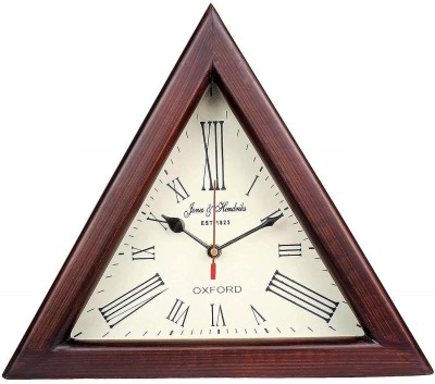 ROMOFY STORE Analog 26 cm X 30 cm Wall Clock(Brown, With Glass, Standard)