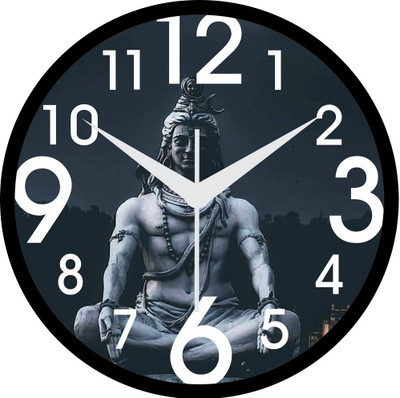 Raavi Creation Analog 10 cm X 16 cm Wall Clock(Multicolor, With Glass, Standard)
