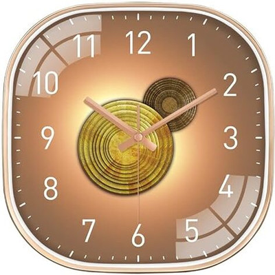 GRACIOUS MART Analog-Digital 10 cm X 24 cm Wall Clock(Brown, With Glass, Standard)