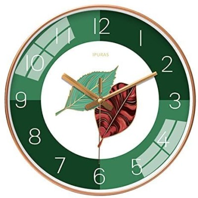 GRACIOUS MART Analog-Digital 12 cm X 24 cm Wall Clock(Green, With Glass, Standard)