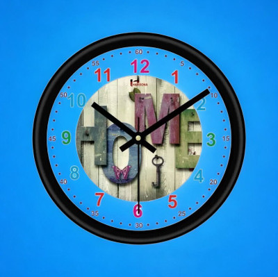 mmrymakerz Analog 25 cm X 25 cm Wall Clock(Grey, With Glass, Standard)