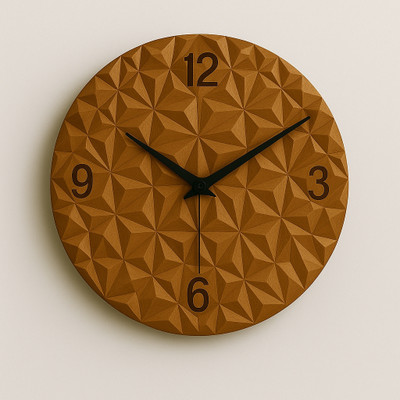 Oaeshi Analog-Digital 25 cm X 30 cm Wall Clock(Brown, Without Glass, DIY Clocks)