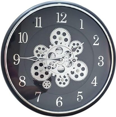 THEGREEKDECOR Analog 38 cm X 38 cm Wall Clock(Black, Without Glass, Standard)