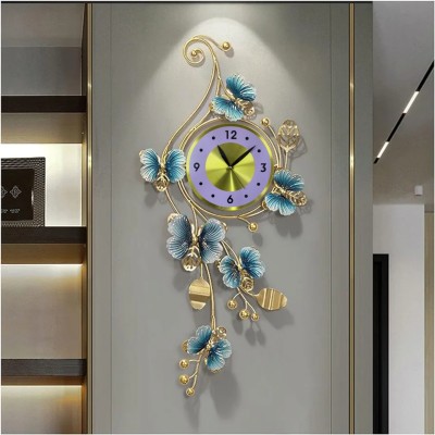 Amhomedecor Analog 55 cm X 95 cm Wall Clock(White, With Glass, Standard)