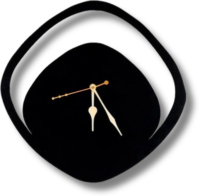 RAP CREATION Analog 33 cm X 33 cm Wall Clock(Black, Without Glass, Standard)