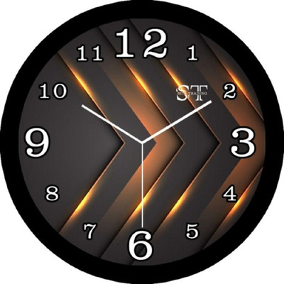 Raavi Creation Analog 10 cm X 16 cm Wall Clock(Multicolor, With Glass, Standard)