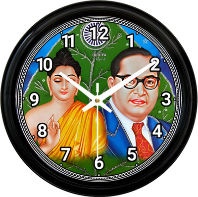 dudiya creation Analog 25 cm X 25 cm Wall Clock(Black, With Glass, Standard)