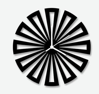 Phonedda Analog 29 cm X 29 cm Wall Clock(Black, Without Glass, Standard)