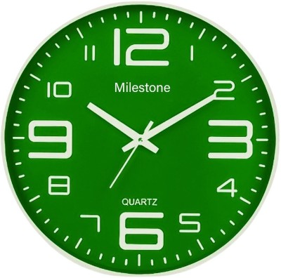 Sathya's Traders Analog 29 cm X 29 cm Wall Clock(Light Green, With Glass, Standard)