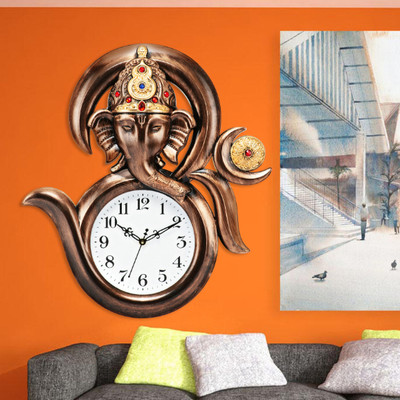 Micacchi Analog 43 cm X 41 cm Wall Clock(Multicolor, With Glass, Standard)