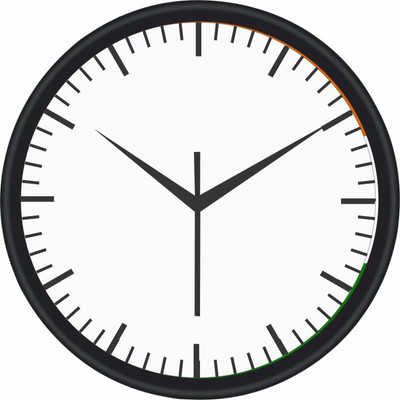 Vimsa Creation Analog 26 cm X 26 cm Wall Clock(Black, With Glass, Standard)