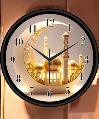 PR Craft Analog 16 cm X 16 cm Wall Clock(Grey, With Glass, Standard)