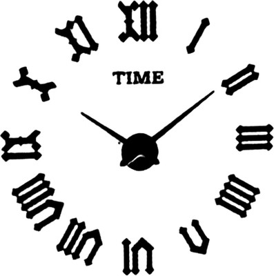 Shopper52 Analog 30 cm X 30 cm Wall Clock(Black, Without Glass, DIY Clocks)