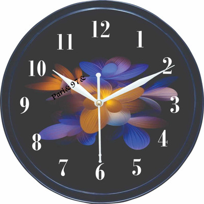 pari enterprises Analog 20 cm X 20 cm Wall Clock(Multicolor, With Glass, Standard)