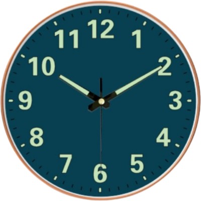 Star Work Analog 29.5 cm X 29.5 cm Wall Clock(Dark Blue, With Glass, Standard)