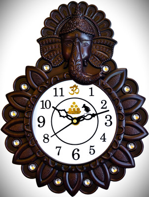 Ava creation Analog 22 cm X 29 cm Wall Clock(Black, With Glass, Standard)