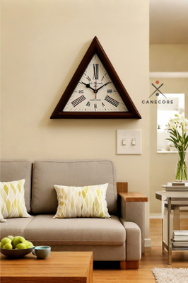 Victorian Hub Analog 26 cm X 30 cm Wall Clock(Brown, With Glass, Standard)