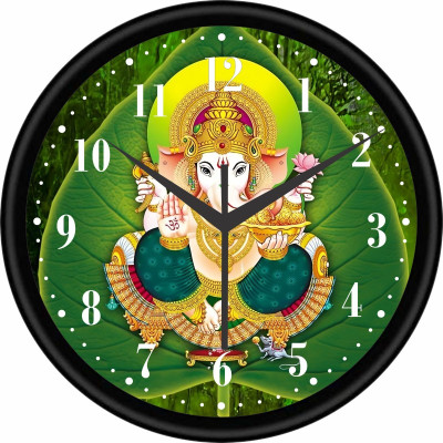 Raavi Creation Analog 28 cm X 28 cm Wall Clock(Black, With Glass, Standard)
