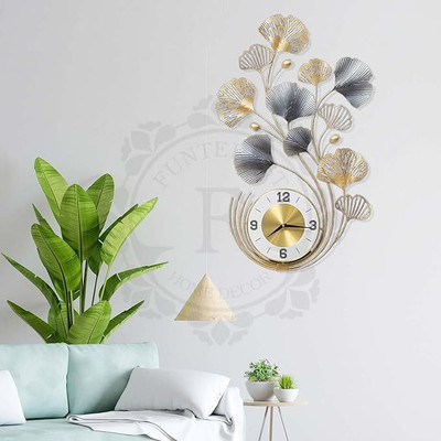 Funterest Analog 88.9 cm X 48.26 cm Wall Clock(Multicolor, Without Glass, Standard)