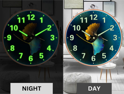 GRACIOUS MART Analog 29.5 cm X 29.5 cm Wall Clock(Blue, Yellow, With Glass, Standard)