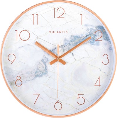 ELITEHOME Analog 30 cm X 30 cm Wall Clock(White, With Glass, Standard)