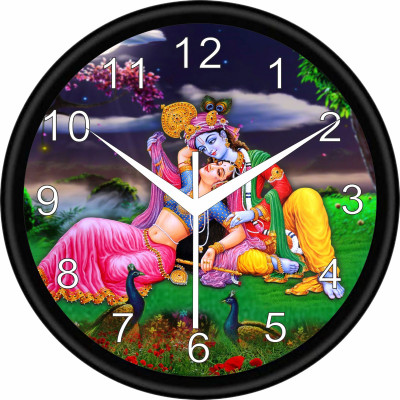 KP Craft Analog 25 cm X 25 cm Wall Clock(Multicolor, With Glass, Standard)