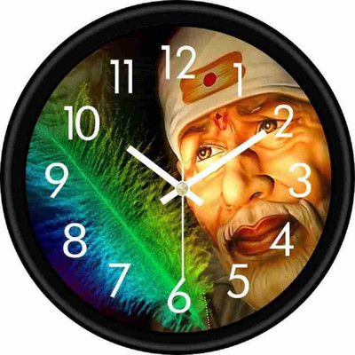 Raavi Creation Analog 10 cm X 16 cm Wall Clock(Multicolor, With Glass, Standard)