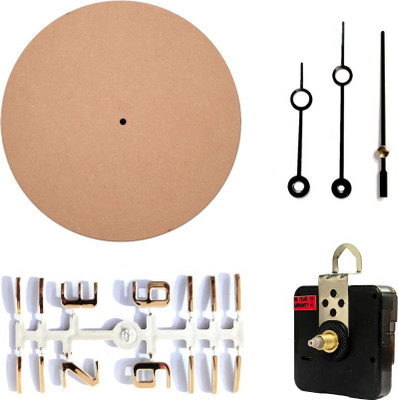 epoxy fusion Analog 30 cm X 30 cm Wall Clock(Brown, Without Glass, DIY Clocks)