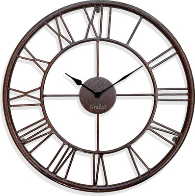 Craftel Analog 45 cm X 45 cm Wall Clock(Maroon, Standard)