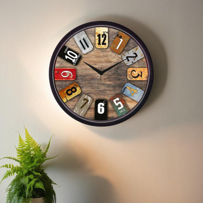Gulabi Art Analog 25 cm X 25 cm Wall Clock(Multicolor, With Glass, Standard)