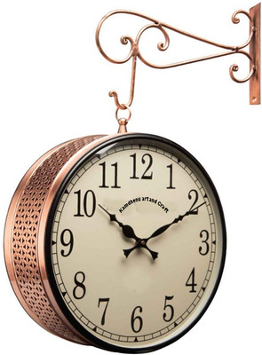 kamdhenu art and craft Analog 30 cm X 30 cm Wall Clock(Multicolor, With Glass, Double-Sided)