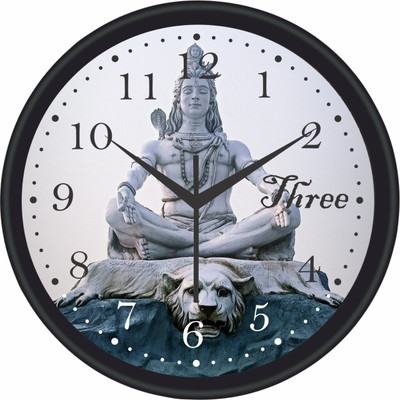 Vimsa Creation Analog 26 cm X 26 cm Wall Clock(Black, With Glass, Standard)