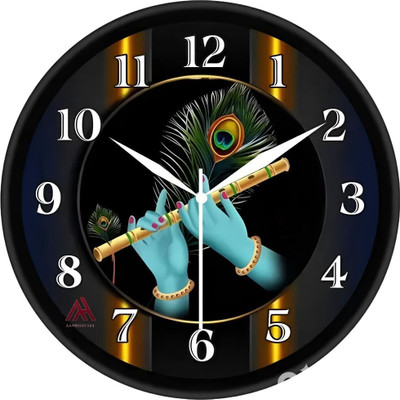 Aashish.Enterprises Analog 25 cm X 25 cm Wall Clock(Multicolor, With Glass, Standard)