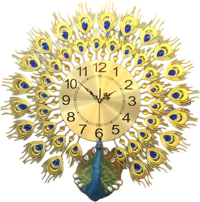 RV Mart Analog 60 cm X 60 cm Wall Clock(Multicolor, With Glass, Standard)