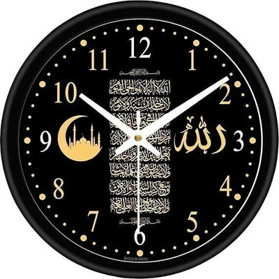 jv enterprises Analog 25 cm X 25 cm Wall Clock(Black, With Glass, Standard)