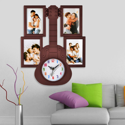 HorseHead Analog 43.5 cm X 35.5 cm Wall Clock(Brown, With Glass, Standard)