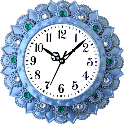 IRU Creation Analog 26 cm X 26 cm Wall Clock(Grey, With Glass, Standard)