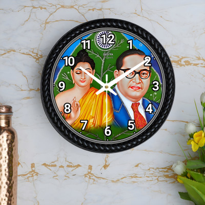 dudiya creation Analog 25 cm X 25 cm Wall Clock(Black, With Glass, Standard)