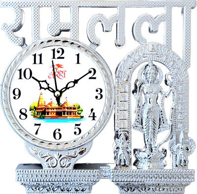 Ava creation Analog 25 cm X 25 cm Wall Clock(Silver, With Glass, Standard)