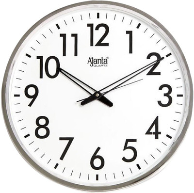 AJANTA Analog 32 cm X 32 cm Wall Clock(White, With Glass, Standard)