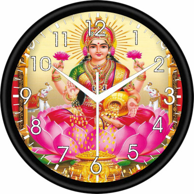 piploda crafts Analog 20 cm X 20 cm Wall Clock(Black, With Glass, Standard)