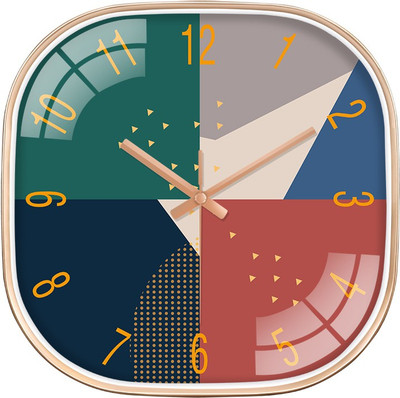 AshandRoh Analog 30 cm X 30 cm Wall Clock(Blue, With Glass, Standard)