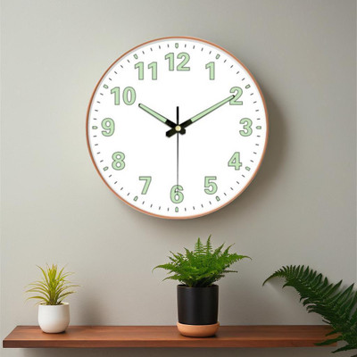 WHISKET Analog 30 cm X 30 cm Wall Clock(White, With Glass, Standard)