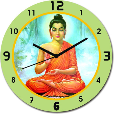 2 O'Clock Analog 31 cm X 31 cm Wall Clock(Multicolor, Without Glass, Standard)