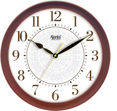 AJANTA Analog 30 cm X 30 cm Wall Clock(Brown, With Glass, Standard)