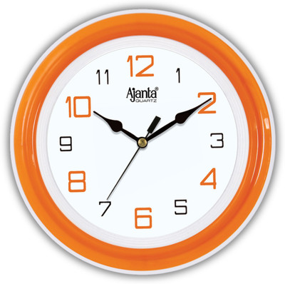 AJANTA Analog 20.5 cm X 20.5 cm Wall Clock(Orange, With Glass, Standard)