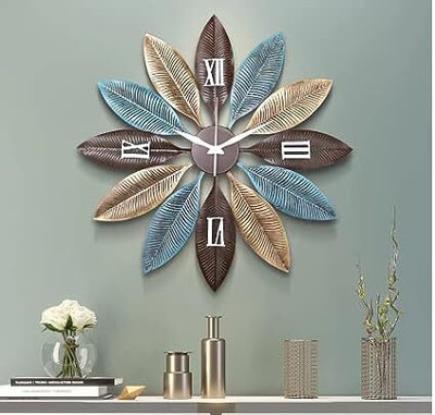 F N F CREATION Analog-Digital 16 cm X 16 cm Wall Clock(Multicolor, Without Glass, Standard)